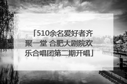 510余名爱好者齐聚一堂 合肥大剧院欢乐合唱团第二期开唱
