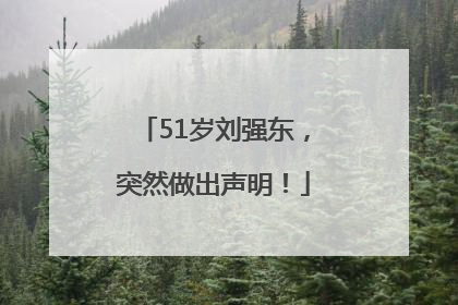 51岁刘强东，突然做出声明！