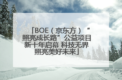 BOE（京东方）“照亮成长路”公益项目新十年启幕 科技无界照亮美好未来