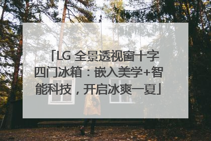 LG 全景透视窗十字四门冰箱：嵌入美学+智能科技，开启冰爽一夏